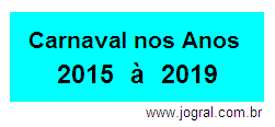 Terça-Feira de Carnaval Ano 2015.