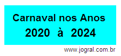 Terça-Feira de Carnaval Ano 2020.
