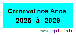 Terça-Feira de Carnaval Ano 2025.