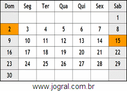 Calendário Novembro Ano 1913