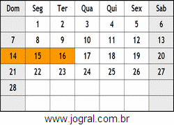 Calendário Fevereiro Ano 1999