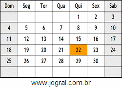 Calendário Junho Ano 2000