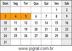 Calendário Março Ano 2019