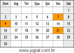 Calendário Abril Ano 2023