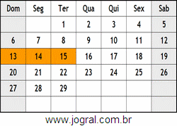 Calendário Fevereiro Ano 2056