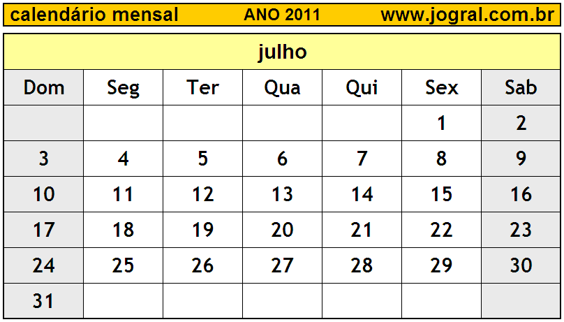 18, julho, 2011